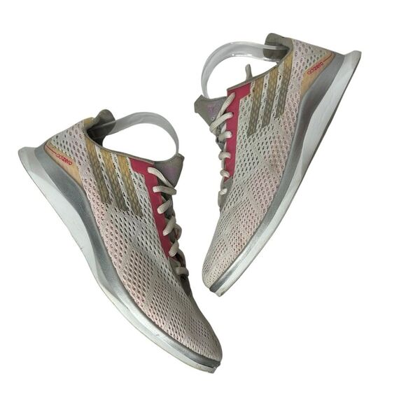 Adidas Women's Pink and Gray Running Shoes 10 - Picture 1 of 10